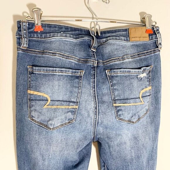 American Eagle next level stretch super high rise jegging distressed jeans - Picture 6 of 12